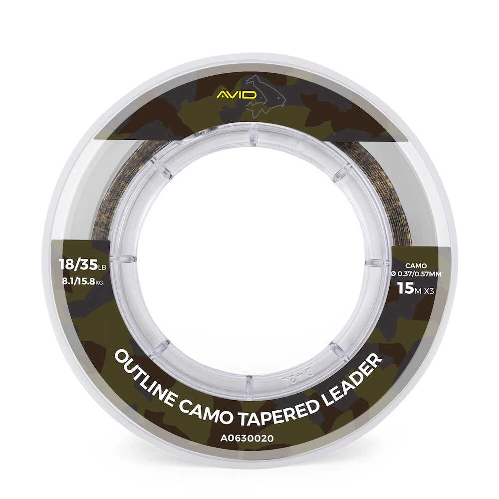 Laks Avid Outline Camo Tapered Leader 18lb